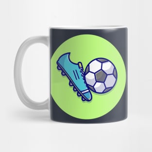 Shoes Soccer Cartoon Vector Icon Illustration Mug